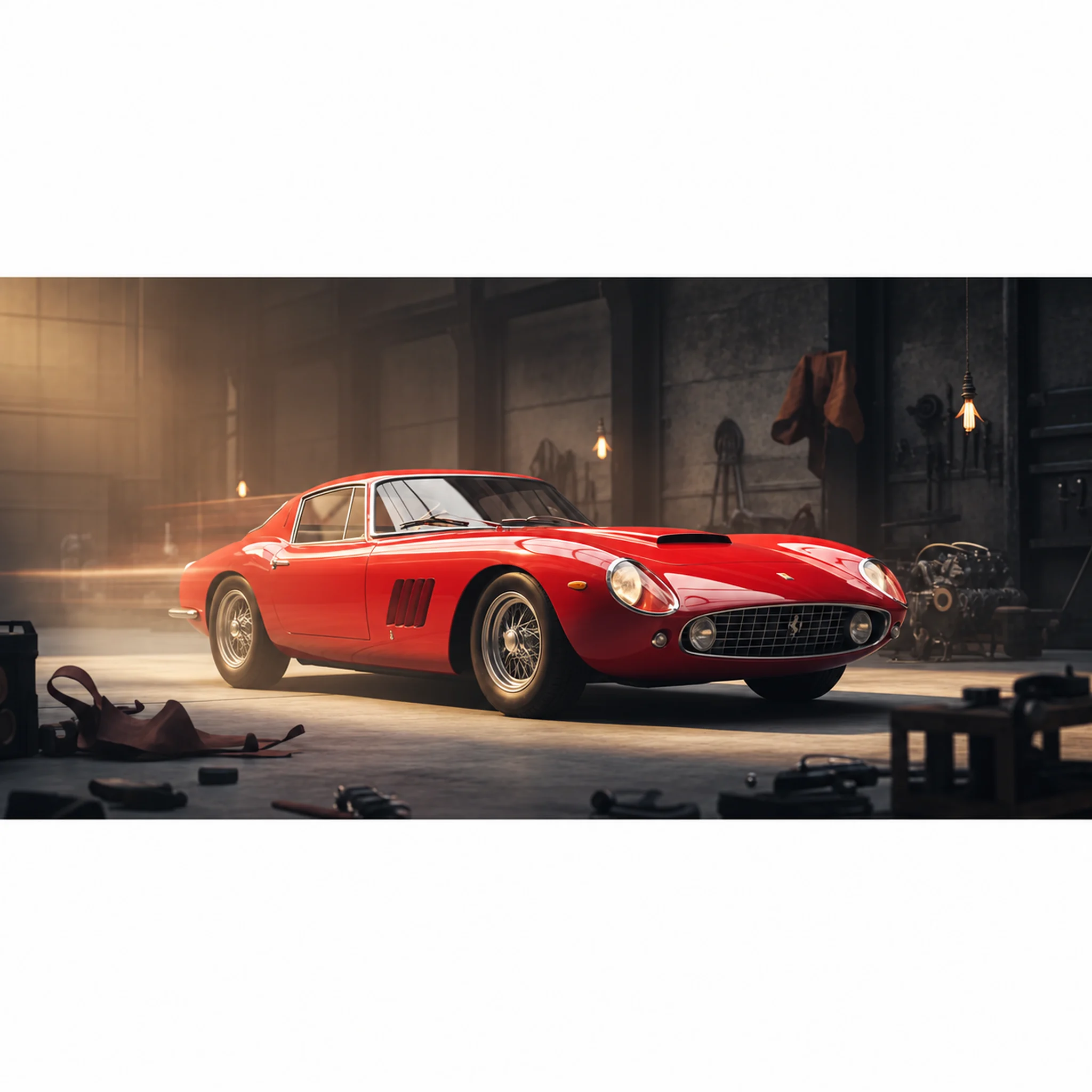 Тематический образ к дате: 12 марта 1947: ожил первый автомобиль Ferrari — атмосферная иллюстрация КупиСалон