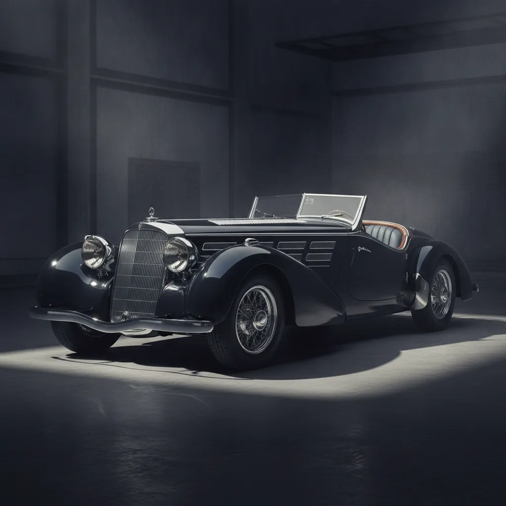 Тематический образ к дате: 23 января 1951: Mercedes и рождение безопасного авто — атмосферная иллюстрация КупиСалон