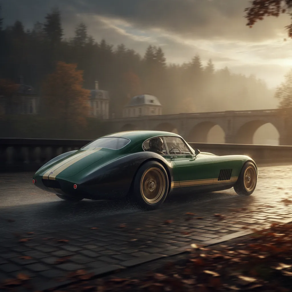 Тематический образ к дате: Родился Уильям Лайонс — сооснователь Jaguar — атмосферная иллюстрация КупиСалон