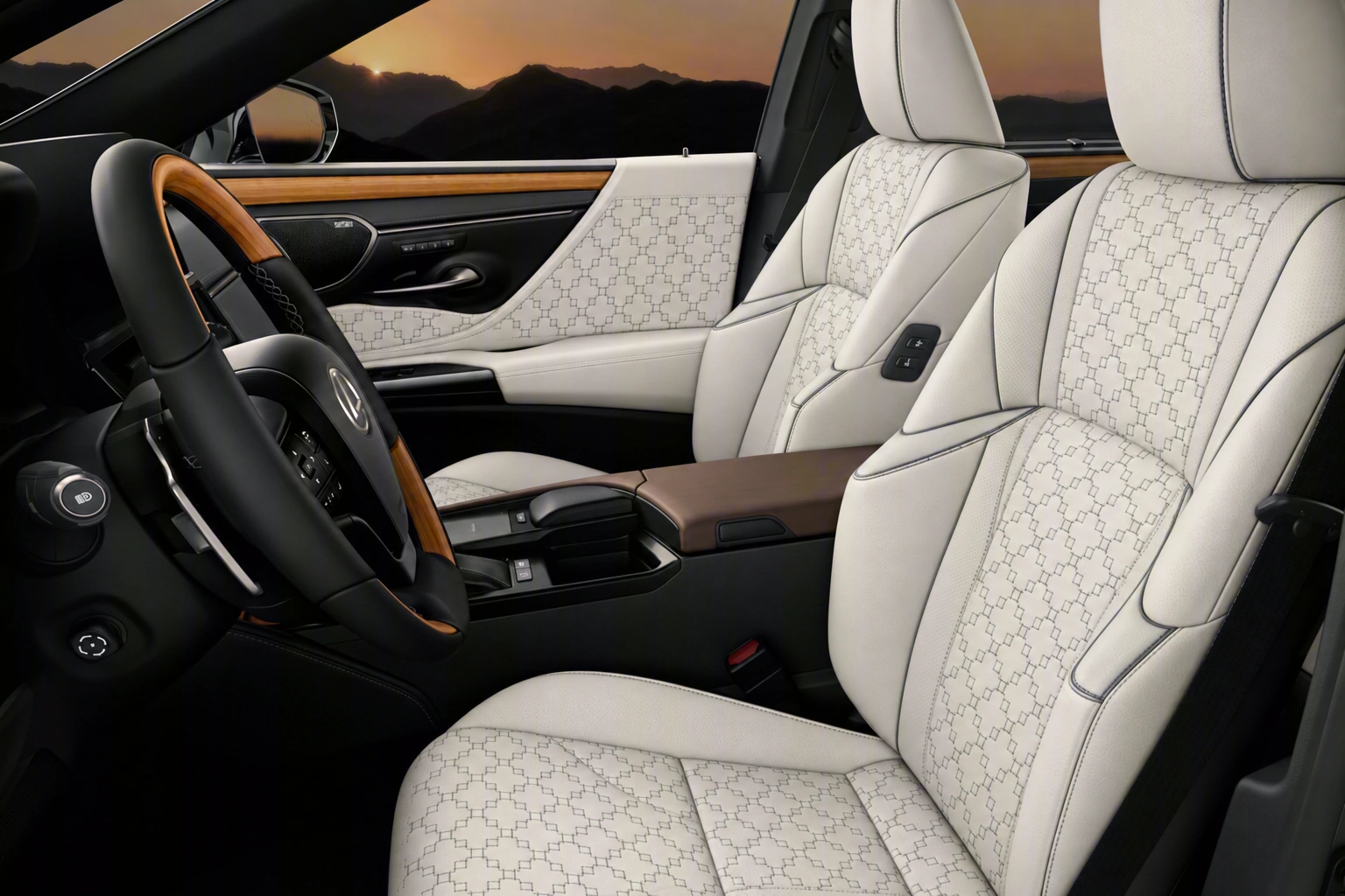 Вариант перетяжки салона Lexus ES (XZ10) — «Сашико Ноубл (Японская стёжка)», визуализация КупиСалон