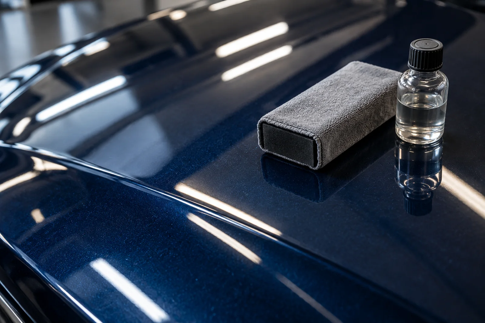 Иллюстрация: нанесение защитного покрытия на капот Citroen