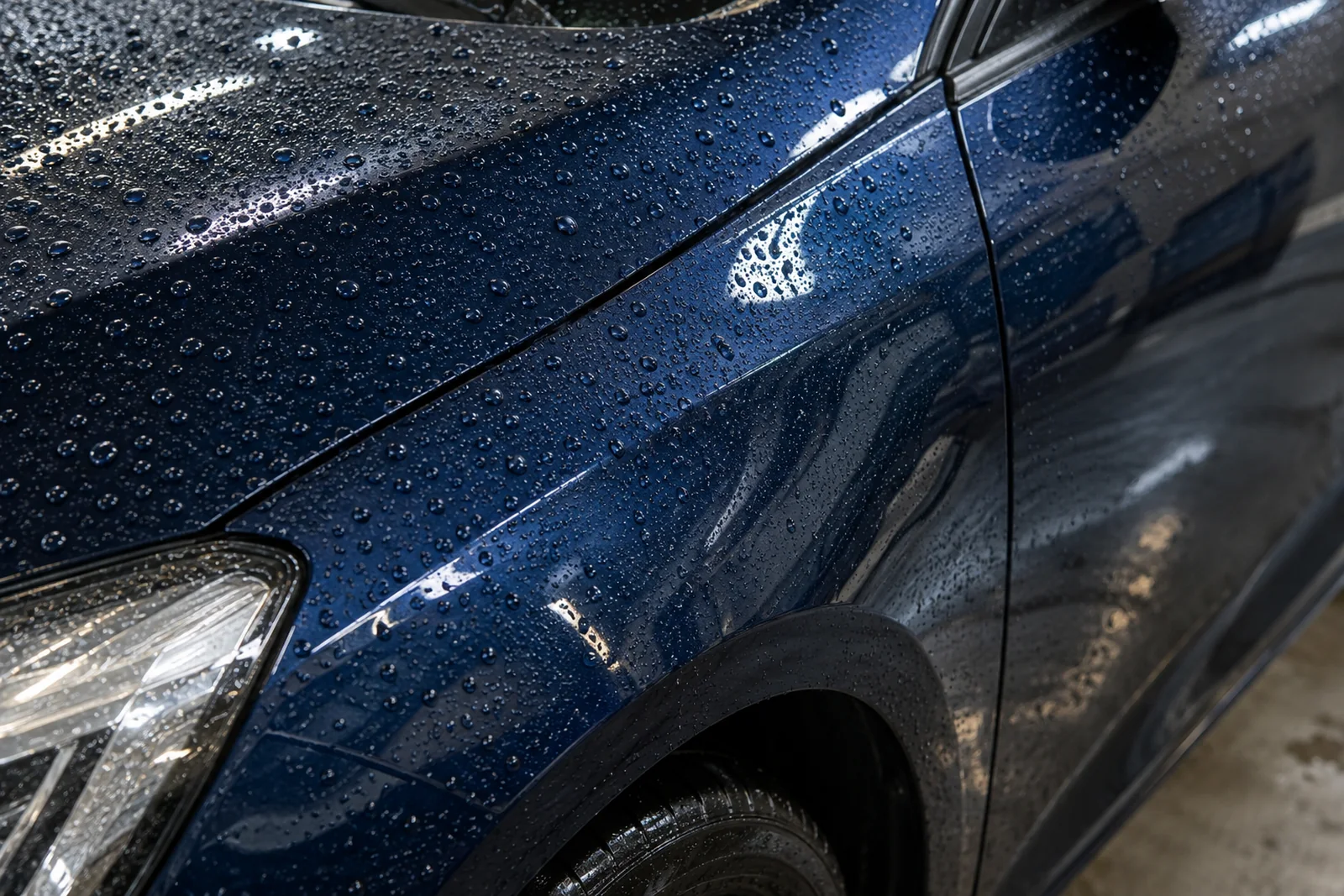 Иллюстрация: капли воды на лакокрасочном покрытии Opel