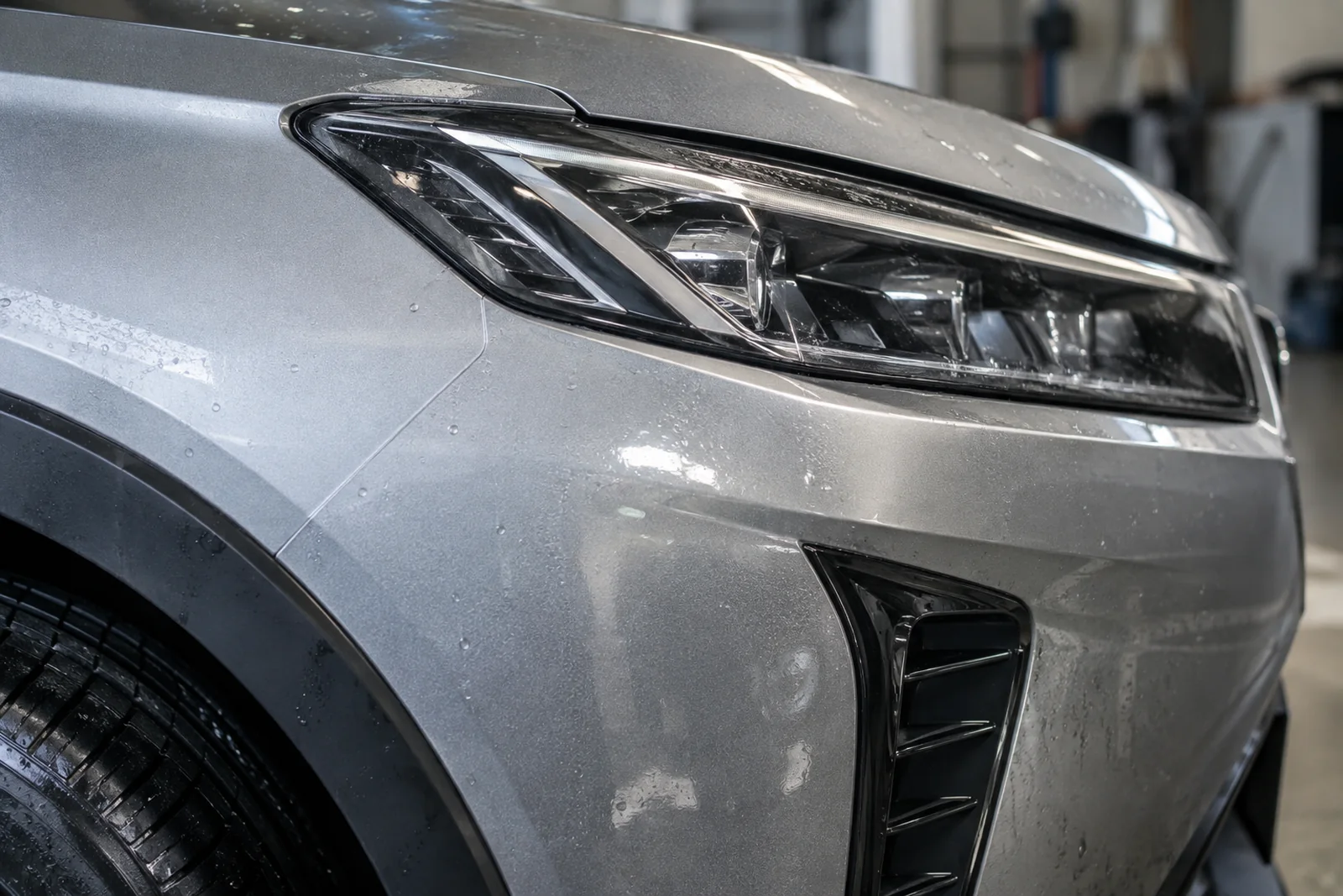 Иллюстрация: кромка защитной плёнки на крыле Haval