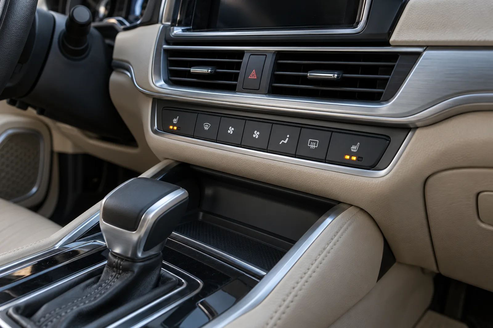 Иллюстрация: клавиши подогрева сидений в блоке климата Haval