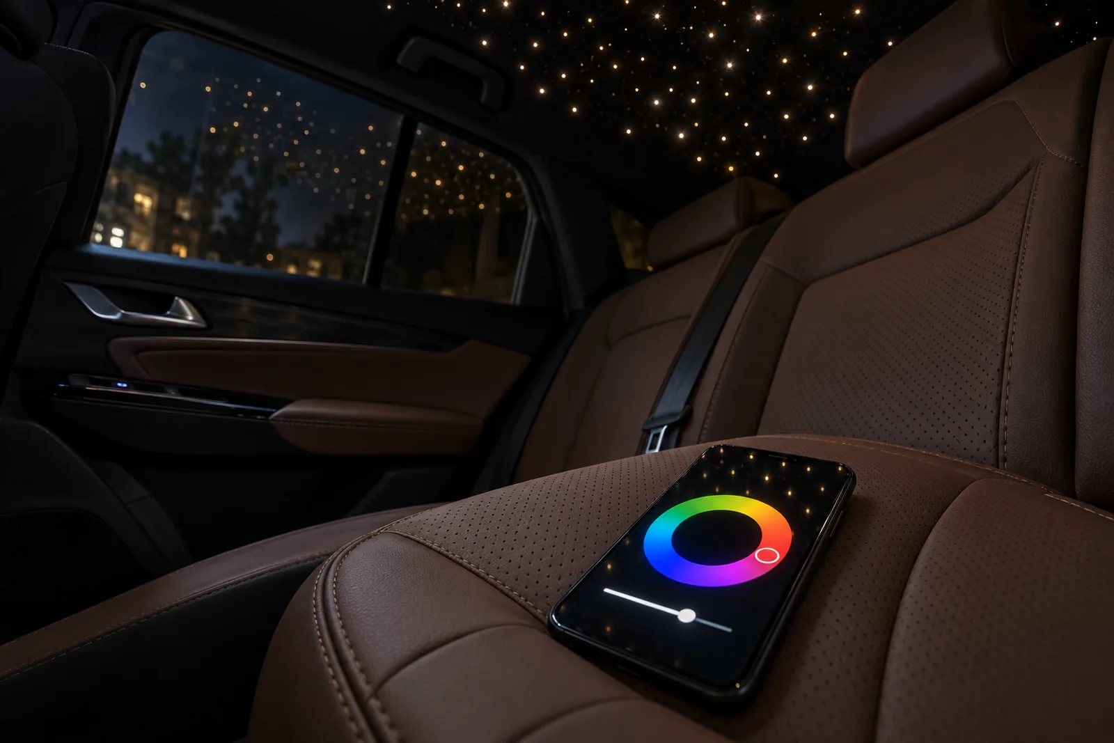 Иллюстрация: управление звёздным небом с телефона, Geely Emgrand