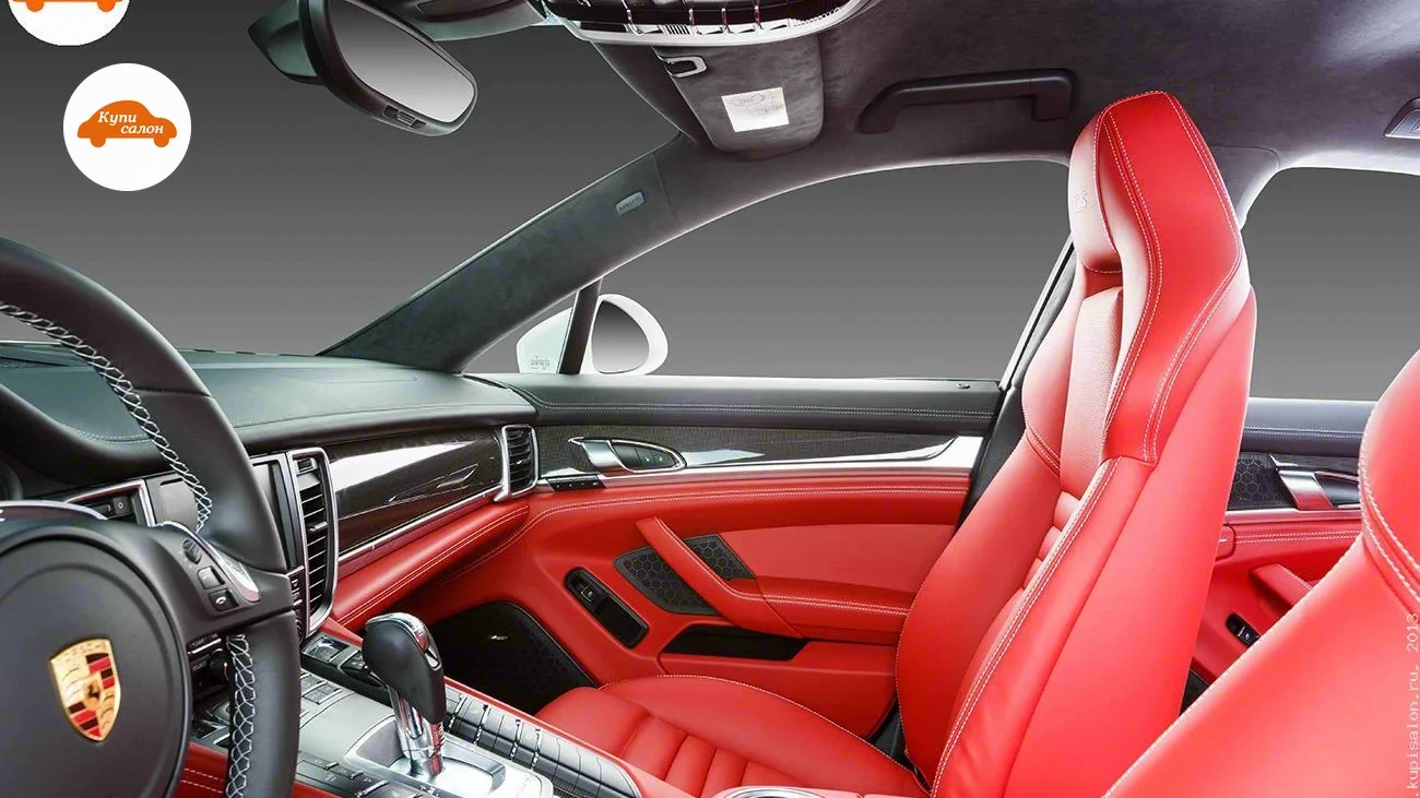 Porsche Panamera — Интерьер Porsche Panamera с красной кожаной отделкой и карбоновыми вставками