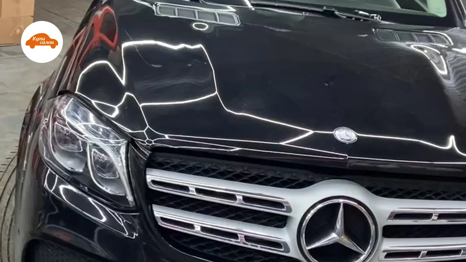 Черный Mercedes-Benz GLE с полной оклейкой кузова защитной полиуретановой пленкой (PPF).