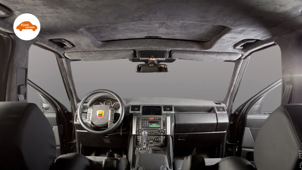 Потолок и стойки Range Rover Sport в алькантаре — работа мастеров КупиСалон