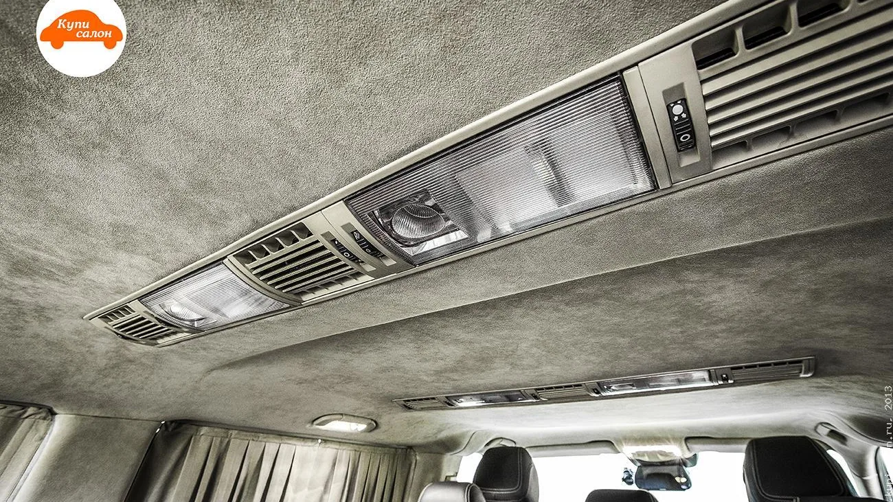 Потолок Mercedes-Benz Vito в алькантаре: плафоны и дефлекторы заднего климата в потолочной панели — работа КупиСалон