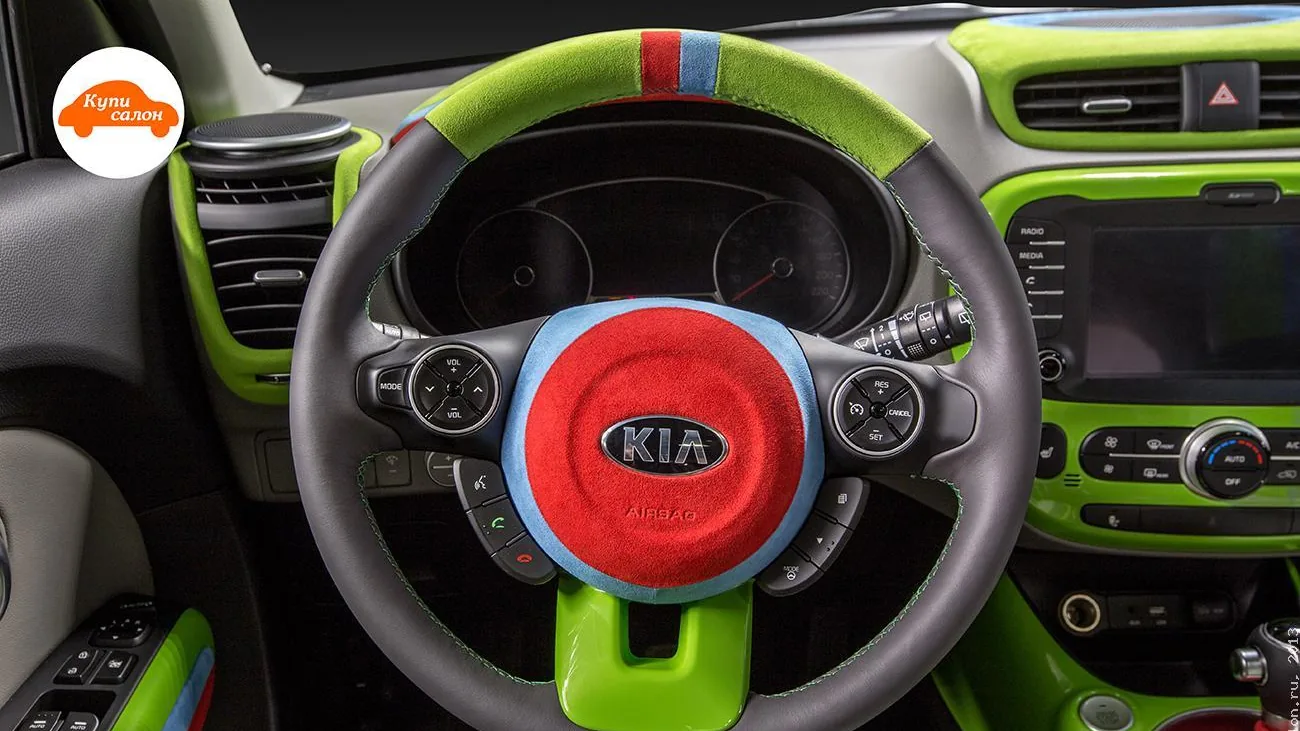 Перетяжка руля Kia Soul — руль фронтально с водительского места