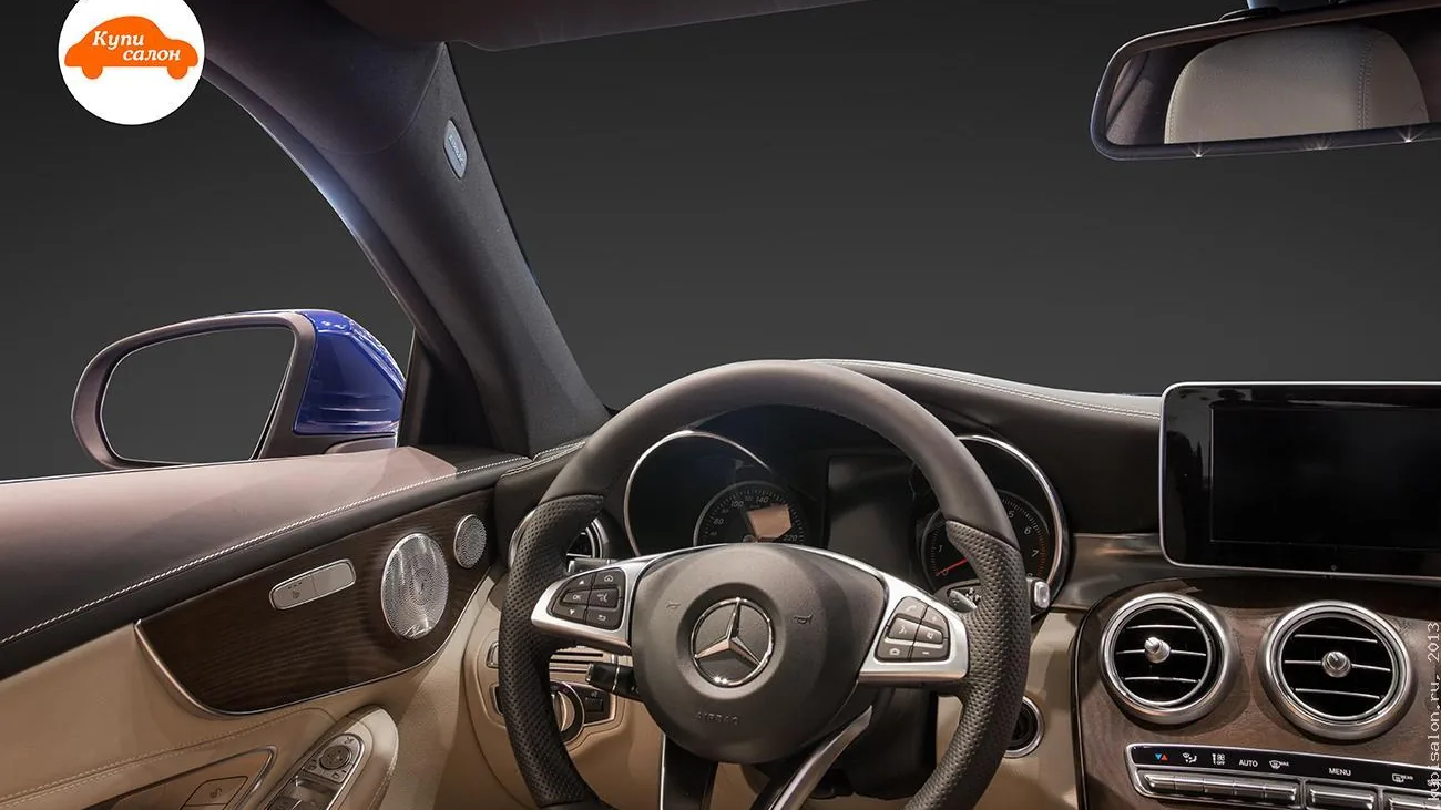 Перетяжка руля Mercedes-Benz C-Class, разборка обода для укладки нагревательного элемента