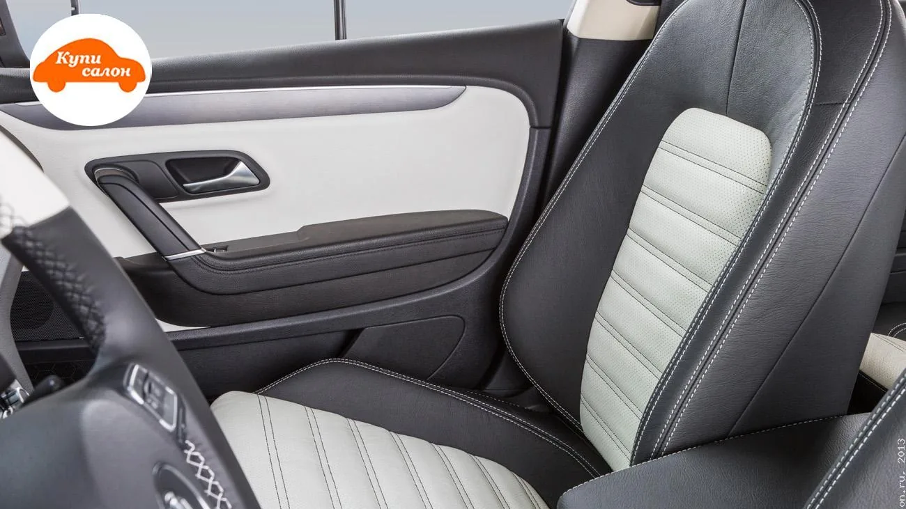Перетяжка сидений Volkswagen Passat Cc — переднее сиденье, водительская дверь и подлокотник