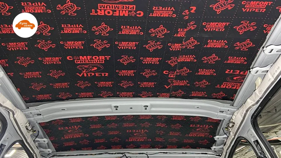 Шумоизоляция потолка автомобиля Volkswagen Tiguan материалом Comfort Premium Viper
